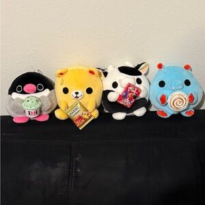 Set of Four Cute Plush Toys